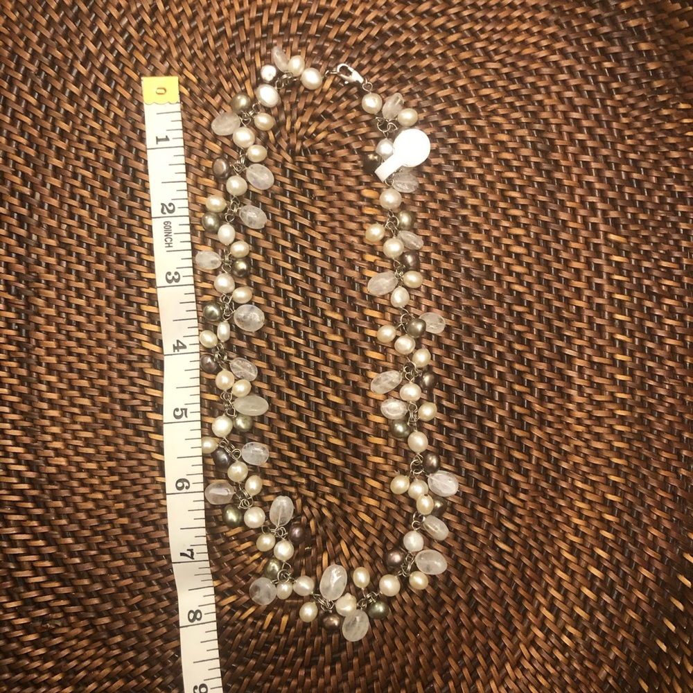 Pearl and moonstone necklace